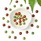 40Pcs 4 Styles Alloy Enamel Beads Caps, 6 Petals Flower, Mixed Color, 10pcs/style