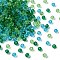 3 Colors Transparent Glass Beads, Faceted Rondelle, for Sea Themed Jewelry Making, Mixed Color, 6x5mm, Hole: 1mm, about 83~85pcs/strand, 38~39cm, 1 strand/color