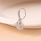 Halloween Theme Ghost Brass Micro Pave Clear Cubic Zirconia Hoop Nose Rings with Charms, Platinum, Inner Diameter: 8mm