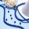 Natural Mashan Jade Round Beads Strands, Dyed, Blue, 6mm, Hole: 1mm, about 69pcs/strand, 15.7 inch