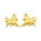 Rack Plating Alloy Pendants, Cadmium Free & Lead Free & Nickle Free, Horse Charms, Matte Gold Color, 15.5x16x2.5mm, Hole: 1.6mm