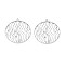 Non-Tarnish 304 Stainless Steel Pendants, Flat Round, Stainless Steel Color, 39x36.5x1mm, Hole: 1.6mm