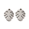 Non-Tarnish 304 Stainless Steel Charms, Monstera Leaf, Stainless Steel Color, 12x9.5x1.4mm, Hole: 1.4mm