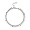 Rack Plating Brass Bracelets for Women, Platinum, Long-Lasting Plated, Lead Free & Cadmium Free, Square, 7-1/8 inch(18cm)