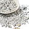 Baking Paint Glass Seed Beads, Round Hole, Teardrop, Light Grey, 5~5.5x4~5x3~3.5mm, Hole: 1.2mm, about 55pcs/10g