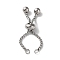 Non-Tarnish 304 Stainless Steel Adjustable Finger Ring Findings, Slider Chains for Finger Ring Making, Stainless Steel Color, 94mm
