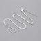 Brass Square Snake Chain Necklace Making, with Lobster Claw Clasps, Silver Color Plated, 24.4 inch(62.2cm), 1mm