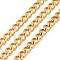 304 Stainless Steel Curb Chains, Unwelded, with Spool, Real 18K Gold Plated, 6x4.5x2mm, 10m/roll
