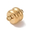 Ion Plating(IP) 304 Stainless Steel Magnetic Clasps with Loops, Rondelle, Golden, 10.5mm, Hole: 1.4mm.