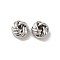 Brass Beads, Cadmium Free & Nickel Free & Lead Free, Knot Twist, Platinum, 8x5mm, Hole: 1.6mm