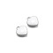Stainless Steel Charms, with Enamel, Stainless Steel Color, Heart Charm, White, 8x9mm, Hole: 1.2mm