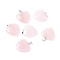 Natural Rose Quartz Pendants, with Platinum Tone Brass Findings, Heart, 27~28x24.5~26x6~8.5mm, Hole: 2.4x5.6mm