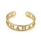 MAMA Heart Hollow Out Cubic Zirconia Cuff Bangle, Brass Wide Open Bangle for Mother, Lead Free & Cadmium Free, Real 18K Gold Plated, Inner Diameter: 2-1/8 inch(5.4cm)x2-1/8 inch(5.3cm)