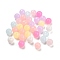Imitation Jelly Plastic Beads, Round, Mixed Color, 8mm, Hole: 2mm, about 2083pcs/500g