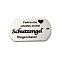 Anti-Tarnish 201 Stainless Steel Pendants, Message Charm, Rectangle with Word Charm, Stainless Steel Color, 49x28x1.8mm, Hole: 3mm