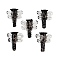 Transparent Lampwork Beads, Handmade Foil Glass Beads, Dragonfly, Black, 24~25x22~23x6~7.5mm, Hole: 1.1~1.2mm