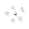 Brass Beads, Nickel Free, Round, Silver, 2.2x2mm, Hole: 0.8mm
