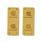 PU Leather Labels, Handmade Embossed Tag, with Holes, for DIY Jeans, Bags, Shoes, Hat Accessories, Rectangle, Goldenrod, 51x21x1.5mm, Hole: 1.8mm