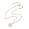 Natural Rose Quartz Heart Pendant Necklaces, with 304 Stainless Steel Cable Chains, 18.39 inch(46.7cm)