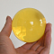 Glass Display Decorations, Crystal Ball, Round, Yellow, 50mm