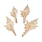 Natural Shell Pendants, Shell Shape Charms, 53~69x24~39x20~29mm, Hole: 1.5mm