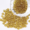 6/0 Glass Seed Beads, Transparent, Round, Sandy Brown, 4mm, hole: 1.5mm, about 496pcs/50g