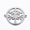Tarnish Resistant 304 Stainless Steel Links connectors, Ring with Life of Tree, Stainless Steel Color, 24x20x1.5mm, Hole: 1.2mm