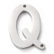 Non-Tarnish 304 Stainless Steel Links Connectors, Initial Letter, Letter.Q, Q: 15.5x12x1.5mm, Hole: 0.9mm
