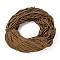 Cotton Thread Cords, 3-Ply, For Jewelry Making, Coffee, 5~5.8mm, 109.4 yard(100m)/bundle