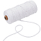 SUNNYCLUE 109 Yards/100m 3mm White Cotton Strings Bead Weaving Cotton Thread Twisted Twine Cord Findings for Jewelry Making Supplies DIY Bracelet Necklace Weaving Crafting Knitting Macrame Decoration