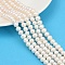 Natural Cultured Freshwater Pearl Beads Strands, Potato, Grade 3A+, Snow, 7~8mm, Hole: 0.7mm, about 54~55pcs/strand, 14.09~14.37 inch(35.8~36.5cm)