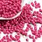 Baking Paint Glass Seed Beads, Bicone, Camellia, 4.5x3.5mm, Hole: 1.4mm, about 120pcs/10g