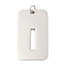 304 Stainless Steel Pendants, with Jump Ring, Rectangle with Hollow Letter Charm, Anti-Tarnish, Laser Cut, Letter I, 49.5x28x1.5mm, Hole: 6.5mm