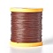Round Waxed Polyester Cord, Micro Macrame Cord, Leather Sewing Thread, for Bracelets Jewelry Making, Beading Crafting Macrame, Camel, 0.65mm, about 164.04 yards(150m)/roll