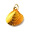 Brass Enamel Charms, Shell Charm, Long-Lasting Plated, Lead Free & Cadmium Free, with Jump Ring, Rack Plating, Real 18K Gold Plated, Gold, 14.5x13.5x4mm, Hole: 3.5mm