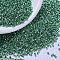 MIYUKI Delica Beads, Cylinder, Japanese Seed Beads, 11/0, (DB0426) Galvanized Dark Mint Green, 1.3x1.6mm, Hole: 0.8mm, about 2000pcs/10g