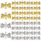 40Pcs 2 Colors Alloy Links Connector Charms, Bowknot, Platinum & Golden, 7.5x12x3mm, Hole: 0.9mm, 20pcs/color