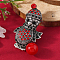 Christmas Theme Zinc Alloy Rhinestone Brooches for Backpack Clothes, Snowman