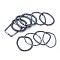 Non-magnetic Synthetic Hematite Stretch Bracelets, Mixed Shapes, Original Color, 7-7/8 inch~8-1/4 inch(20~21cm)