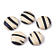 Imitation Leather Cabochons, with Aluminum Bottom, Flat Round, Platinum, Linen, 15x5mm