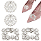 AHANDMAKER 2 Pairs Elegant Crystal Shoe Buckle, Sparkling Rhinestones Flower Shoe Clips, Shoes Jewelry Decoration Charms for Wedding Party Banquet