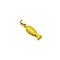Stainless Steel Pendants, with Enamel, Golden, Sardine Fish Charm, Gold, 22x7mm