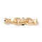 Brass Micro Pave Cubic Zirconia Fold Over Clasps, Nickel Free, with Glass, Golden, 33mm