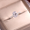 925 Sterling Silver Micro Pave Cubic Zirconia Finger Rings for Women, Oval, Silver, 9x7mm, US Size 7(17.3mm)