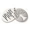 304 Stainless Steel Enamel Pendants, with Jump Ring, Oval with Tree of Life & Prayer Charms, Stainless Steel Color, 42x34x2mm, Hole: 6mm