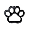 Acrylic Pendants, Paw Print, Aqua, 45.5x50.5x2.5mm, Hole: 2mm