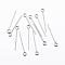 Tarnish Resistant 304 Stainless Steel Eye Pin, Stainless Steel Color, 25x0.8mm, Hole: 2mm, Pin: 0.8mm