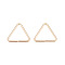 Brass Triangle Linking Ring, Buckle Clasps, Quick Link Connector, Fit for Top Drilled Beads, Webbing, Strapping Bags, Cadmium Free & Nickel Free & Lead Free, Golden, 13.5x14.5x1mm