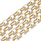 Unwelded Iron Box Chains, Venetian Chains, with Spool, Light Gold, 11.7x7.5x3.6mm, about 32.8 Feet(10m)/roll