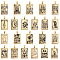 DICOSMETIC 22Pcs Tarot Card Pendant Necklace Stainless Steel Engraved Tarot Pattern Charms Vintage Golden Rectangle Divination Future Pendant with Clasp for Jewelry Making DIY Crafts, Hole: 8x4mm